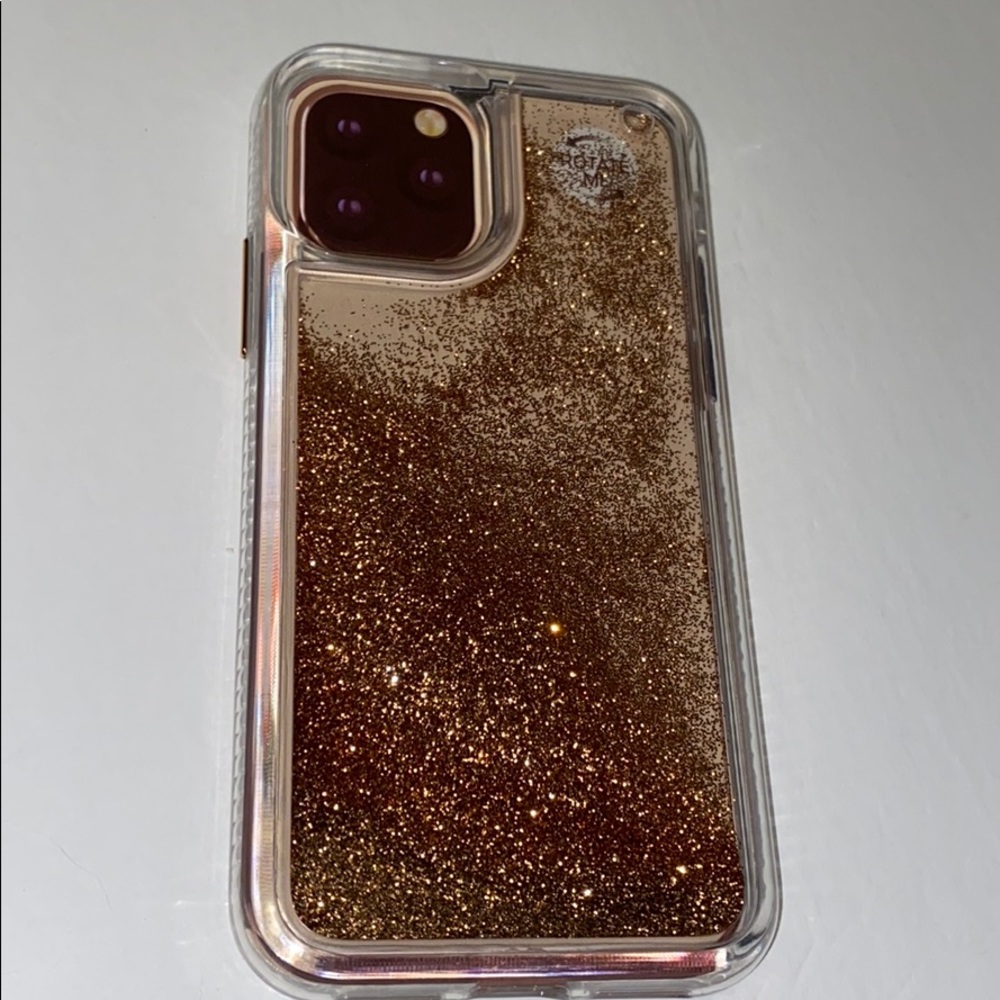💜iphone 11 Pro Bronze Liquid Glitter phone case